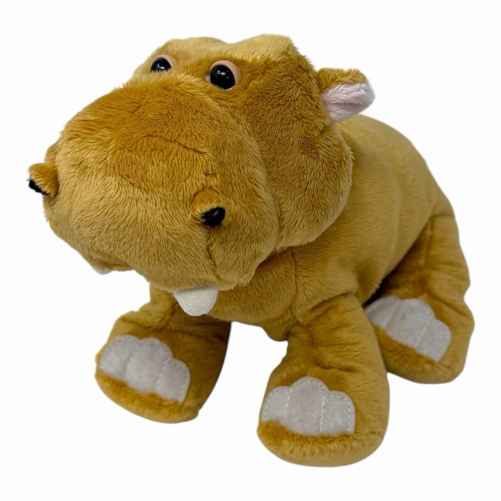 Webkinz Hippo Plush Tan Brown Stuffed‎ Animal Collectible Ganz W Logo